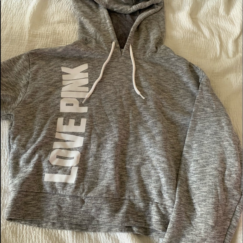 PINK victoria secret cropped hoodie
